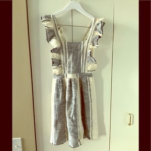 CROSS BACK TEXTURED DRA DRESS